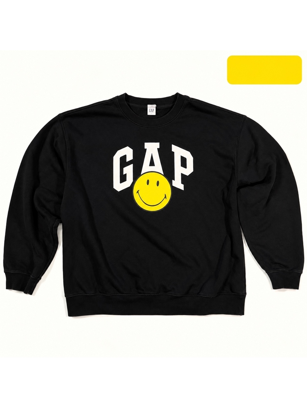 GAP x Smiley Originals Black Crewneck Sweatshirt Size L
